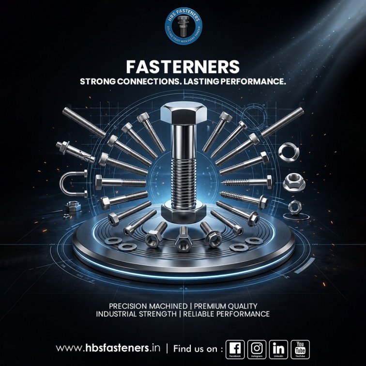 Premium Rohtak Fasteners including bolts, nuts, screws and industrial fastening solutions by HBS Fasteners